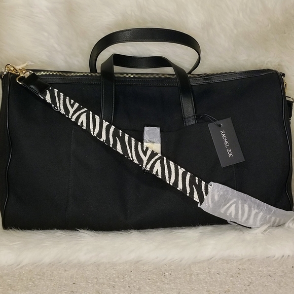 RACHEL ZOE Daisey Canvas Weekend Travel Tote Duffle Bag - Picture 14 of 15